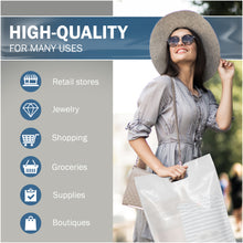 Load image into Gallery viewer, 100 White Merchandise Bags 15 x 18 x 2 in. Plastic Shopping Bags by PPB