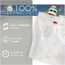 Load image into Gallery viewer, 100 White Merchandise Bags 15 x 18 x 2 in. Plastic Shopping Bags by PPB