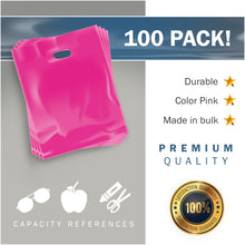 Load image into Gallery viewer, 100 Pack 9&quot; x 12&quot; with 1.25 mil Thick Pink Glossy Bags