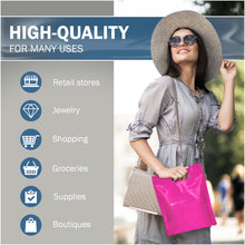 Load image into Gallery viewer, 100 Pack 9" x 12" x 2 mil Thick Pink Merchandise Plastic Shopping Bags