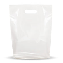 Load image into Gallery viewer, 100 Pack 12&quot; x 15&quot; with 1.25 mil Thick White Merchandise Plastic Glossy Retail Bags