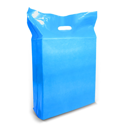 Blue Merchandise Plastic Shopping Bags - 100 Pack 15