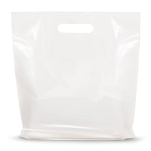 Load image into Gallery viewer, 100 Pack 18&quot; x 18&quot; with 2 mil Thick White Merchandise Plastic Glossy Retail Bags