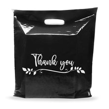 Load image into Gallery viewer, 100 Pack 20&quot; x 20&quot; with 2 mil Thick Extra Large Black Merchandise Plastic Retail Lea Thank You Bags
