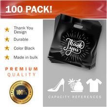 Load image into Gallery viewer, 100 Pack 20&quot; x 20&quot; with 2 mil Thick Extra Large Black Merchandise Plastic Retail Spark Thank You Bags