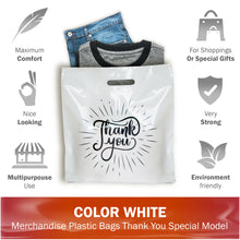 Load image into Gallery viewer, 100 Pack 20&quot; x 20&quot; with 2 mil Thick Extra Large White Merchandise Plastic Retail Spark Thank You Bags