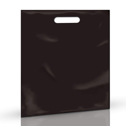 Black Merchandise Plastic Shopping Bags - 100 Pack 15