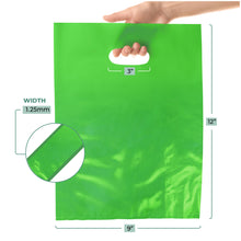 Load image into Gallery viewer, 100 Pack 9&quot; x 12&quot; with 1.25 mil Thick Green Merchandise Plastic Glossy Retail Bags