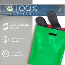 Load image into Gallery viewer, 100 Pack 12&quot; x 15&quot; with 1.5 mil Thick Green Merchandise Plastic Glossy Retail Bags