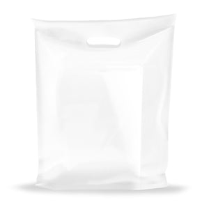 Clear Merchandise Plastic Shopping Bags - 100 Pack 12" x 18" with 2 mil Thick