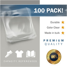 Load image into Gallery viewer, 100 Pack 15&quot; x 18&quot; with 2 mil Thick Clear Merchandise Plastic Glossy Retail Bags