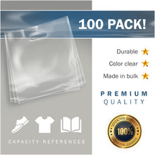 Load image into Gallery viewer, 100 Pack 16&quot; x 16&quot; with 2 mil Thick Clear Merchandise Plastic Glossy Retail Bags