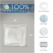 Load image into Gallery viewer, 100 Pack 20&quot; x 20&quot; with 2 mil Thick Extra Large Clear Merchandise Plastic Retail Bags