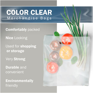 100 Pack 20" x 20" with 2 mil Thick Extra Large Clear Merchandise Plastic Retail Bags