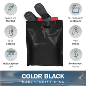 100 Pack 20" x 22" with 2 mil Thick Extra Large Black Merchandise Plastic Retail Bags
