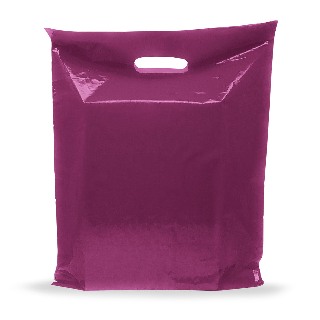 Purple Merchandise Plastic Shopping Bags - 100 Pack 9