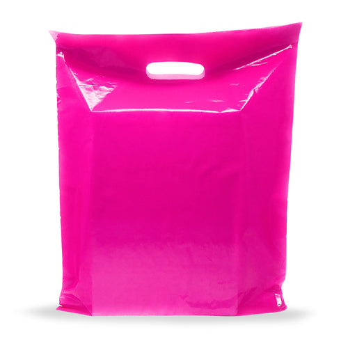 Pink Merchandise Plastic Shopping Bags - 100 Pack 9