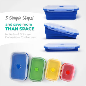 Bpa-free Plastic Food Storage Containers With Lids - Collapsible