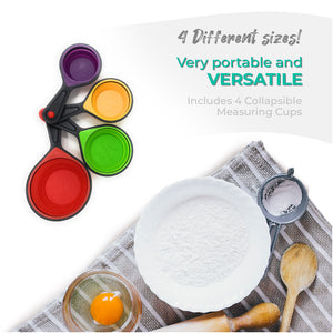 16 Pcs Collapsible Food Storage, Silicone Food Storage Containers